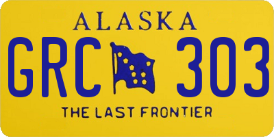 AK license plate GRC303