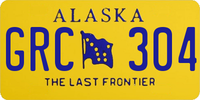 AK license plate GRC304