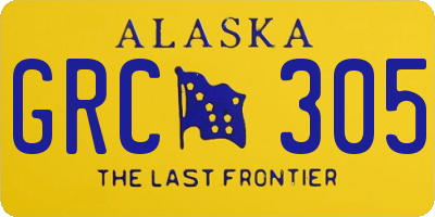 AK license plate GRC305