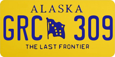 AK license plate GRC309