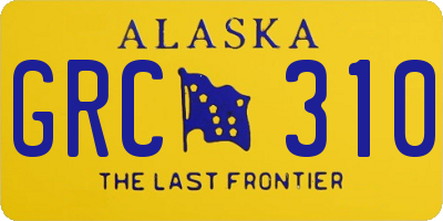 AK license plate GRC310