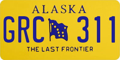 AK license plate GRC311