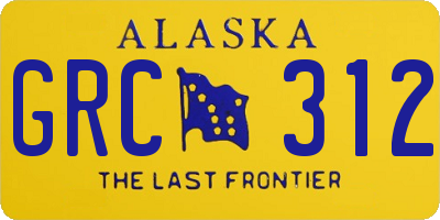 AK license plate GRC312