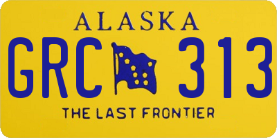 AK license plate GRC313