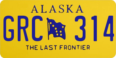 AK license plate GRC314