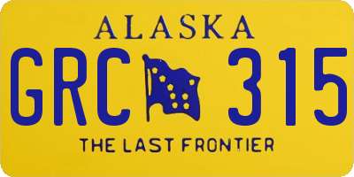 AK license plate GRC315