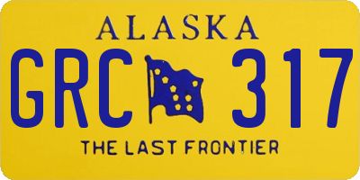 AK license plate GRC317