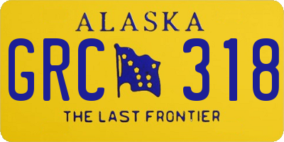 AK license plate GRC318