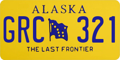 AK license plate GRC321