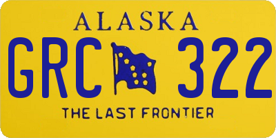 AK license plate GRC322