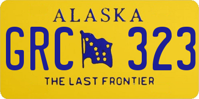 AK license plate GRC323