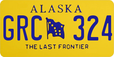 AK license plate GRC324