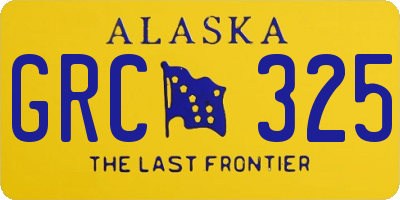 AK license plate GRC325