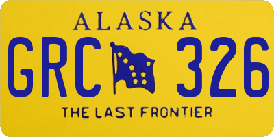 AK license plate GRC326