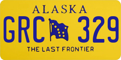 AK license plate GRC329