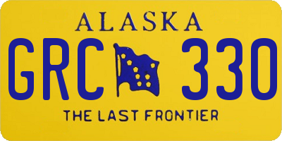 AK license plate GRC330