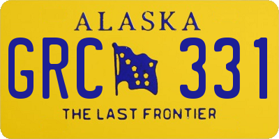 AK license plate GRC331