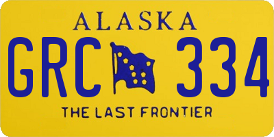 AK license plate GRC334