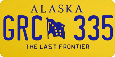 AK license plate GRC335