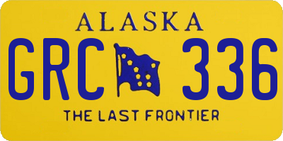 AK license plate GRC336