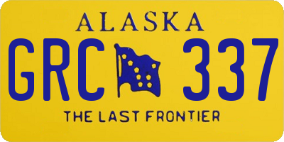 AK license plate GRC337