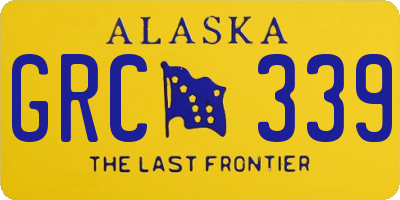 AK license plate GRC339