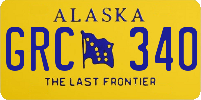 AK license plate GRC340