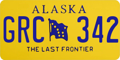 AK license plate GRC342