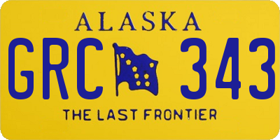 AK license plate GRC343