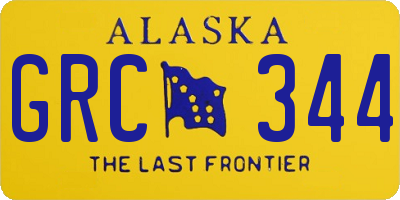 AK license plate GRC344