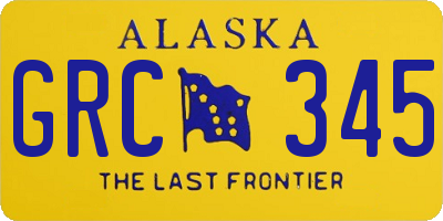 AK license plate GRC345