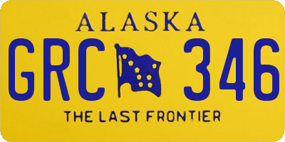 AK license plate GRC346