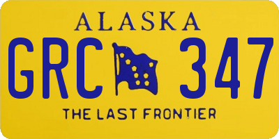 AK license plate GRC347