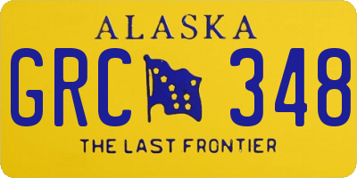 AK license plate GRC348