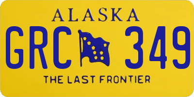 AK license plate GRC349