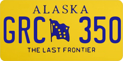 AK license plate GRC350