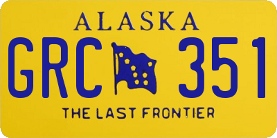 AK license plate GRC351