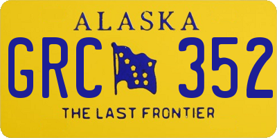 AK license plate GRC352