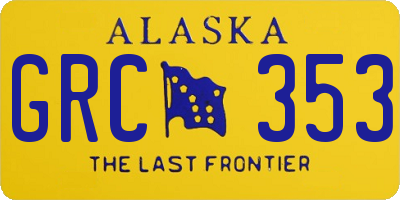 AK license plate GRC353