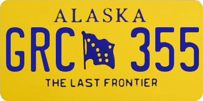 AK license plate GRC355