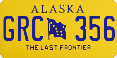 AK license plate GRC356