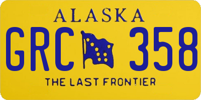 AK license plate GRC358