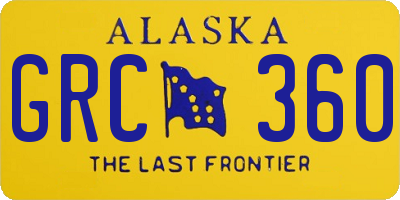 AK license plate GRC360