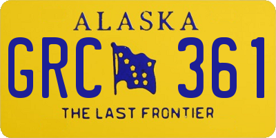 AK license plate GRC361