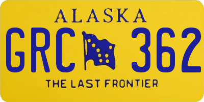 AK license plate GRC362