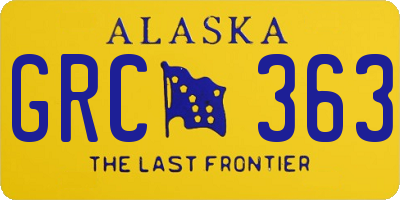 AK license plate GRC363