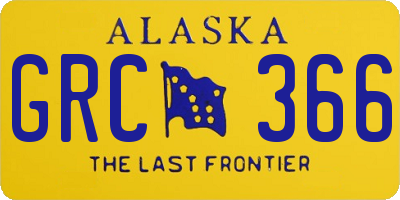 AK license plate GRC366