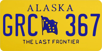 AK license plate GRC367