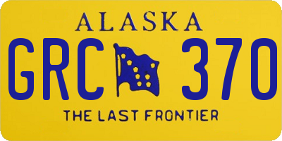 AK license plate GRC370