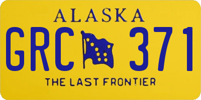 AK license plate GRC371